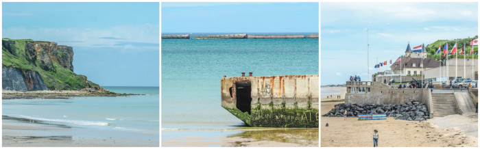 The beach scenes at Arromanches-les-bains | 7 of the Best D-Day Sites to Visit in Normandy If You Have Just 1 Day | Normandy, France WWII sites and World War II history | #wwii #normandy #dday #omahabeach 