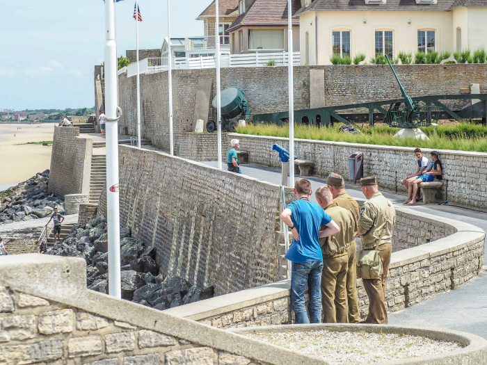reenactors at Arromanches les bains | 7 of the Best D-Day Sites to Visit in Normandy If You Have Just 1 Day | Normandy, France WWII sites and World War II history | #wwii #normandy #dday #germany