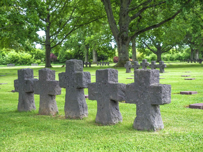 grave markers at La Cambe German War Cemetery | 7 of the Best D-Day Sites to Visit in Normandy If You Have Just 1 Day | Normandy, France WWII sites and World War II history | #wwii #normandy #dday #germany