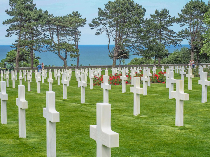 Normandy American Cemetery, white crosses | 7 of the Best D-Day Sites to Visit in Normandy If You Have Just 1 Day | Normandy, France WWII sites and World War II history | #wwii #normandy #dday #omahabeach