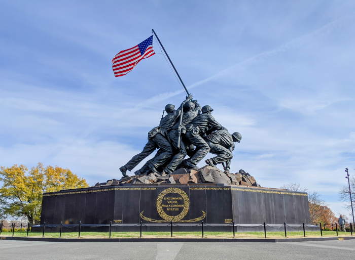 WWII Sites in Washington DC and Arlington, Virginia that you shouldn't miss | Marine Corps War Memorial - also known as the Iwo Jima Memorial
