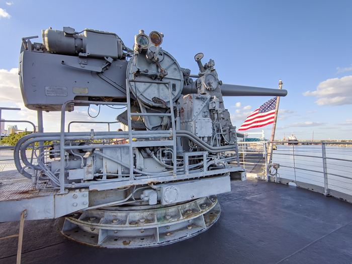 gun | 9 Tips for Visiting the SS American Victory Ship and Museum in Tampa, Florida #tampa #florida #worldwarii #wwii #anchor #battleship