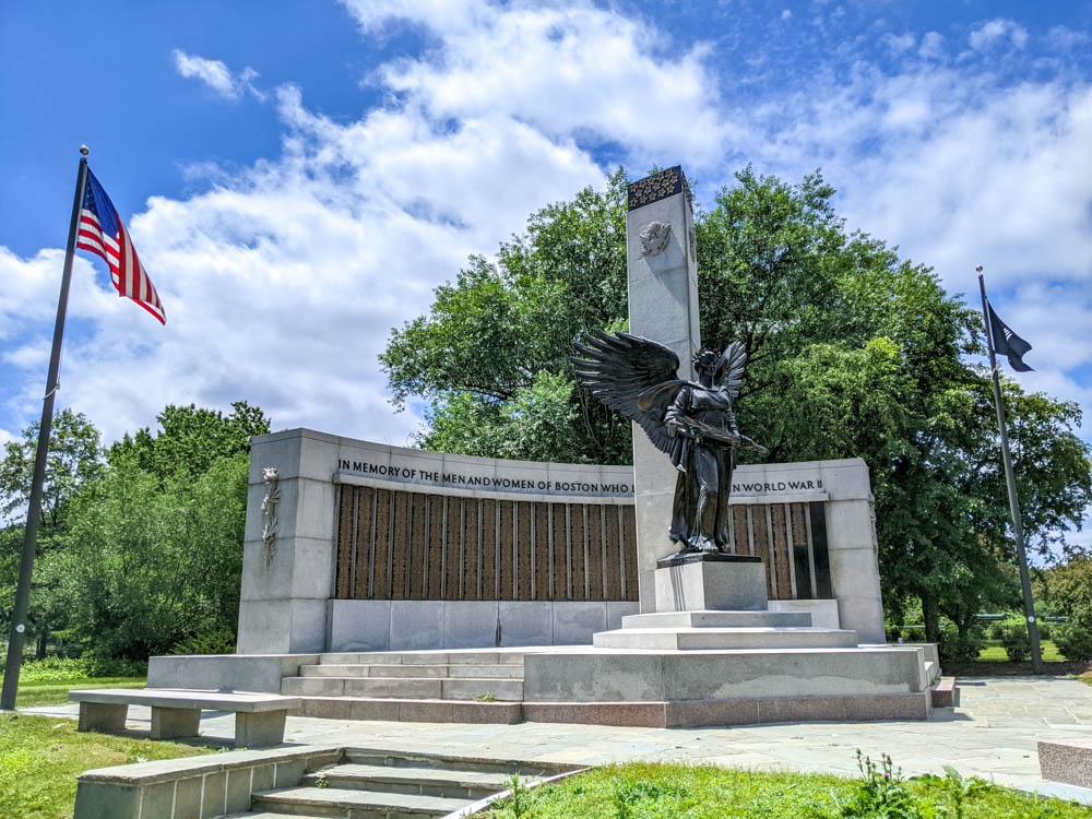Boston World War II Memorial near Fenway, Boston, Massachusetts, Back Bay Fens