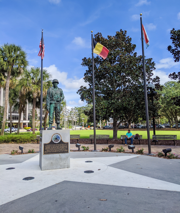 WWII sites in Orlando and thereabouts - World War II sites in and around Central Florida / Battle of the Bulge Memorial in downtown Orlando