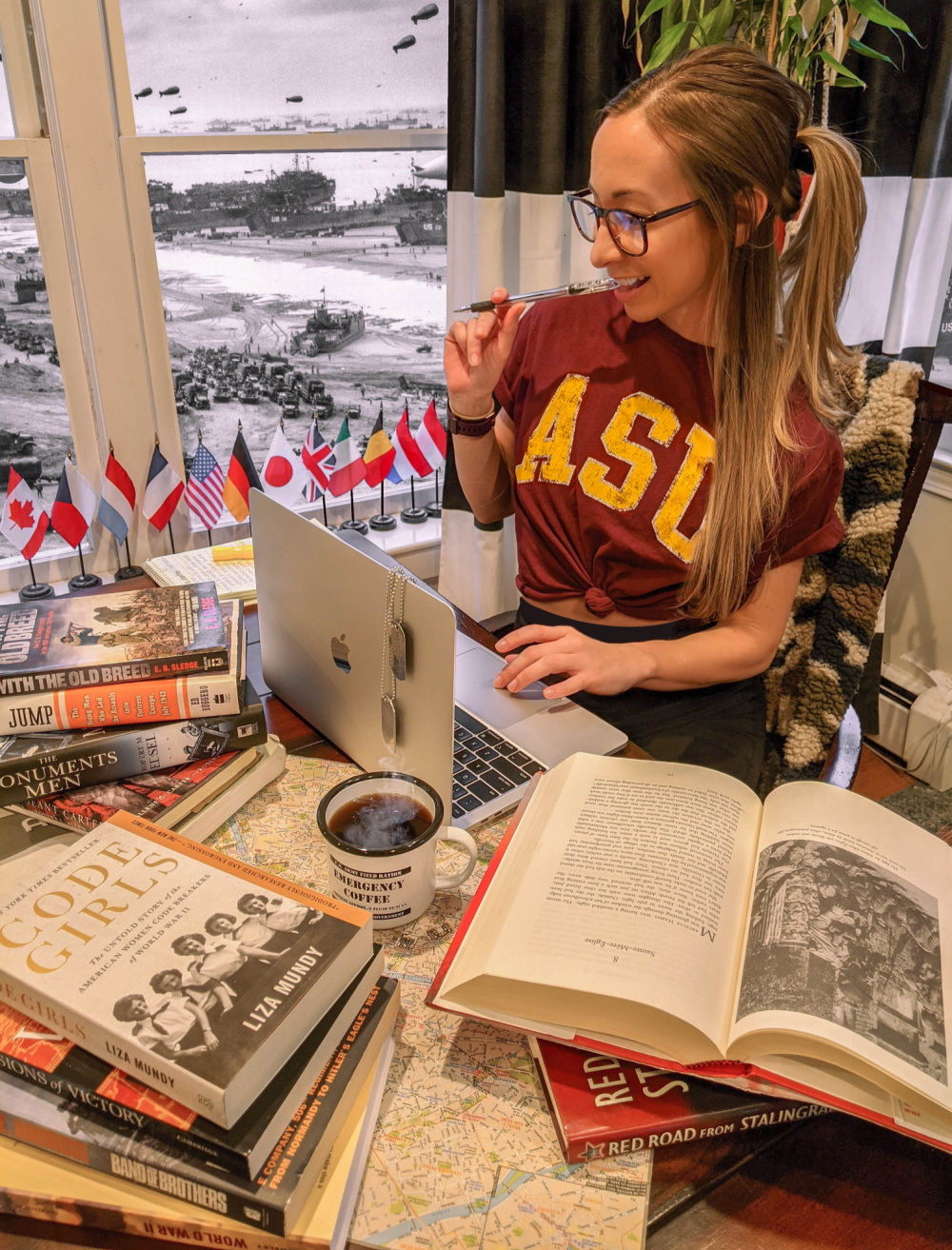 Masters degree in World War II Studies from Arizona State University and the National WWII Museum