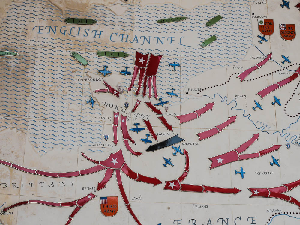 colorful map of the normandy invasion