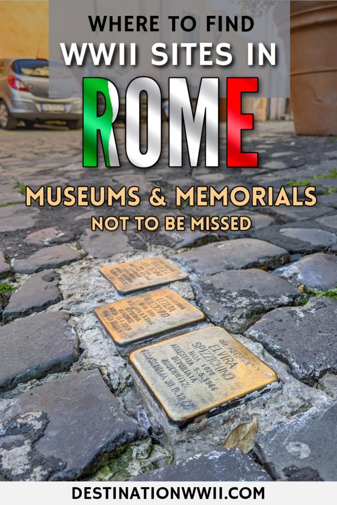 pinterest image about where to find wwii sites in rome italy