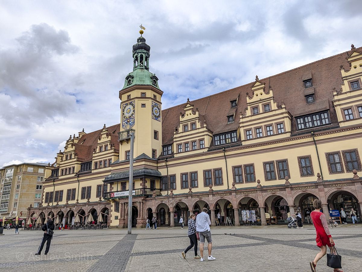 large yellow and brown medieval looking building