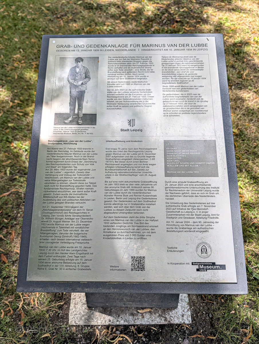 information panel in a cemetery