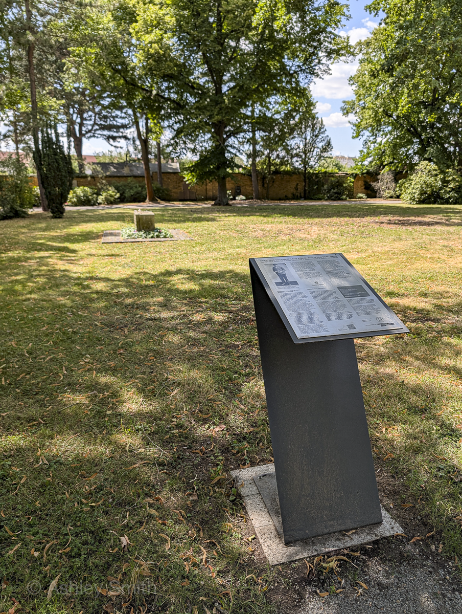 information panel in a cemetery
